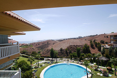 view from terrace apartment in reserva del higueron benalmadena