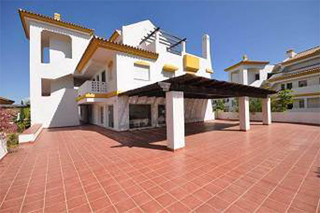 patio outside golf penthouse mijas costa