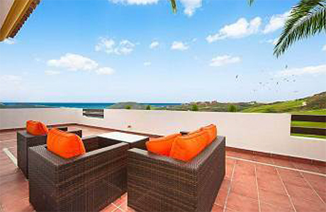 terrace view of golf penthouse mijas costa