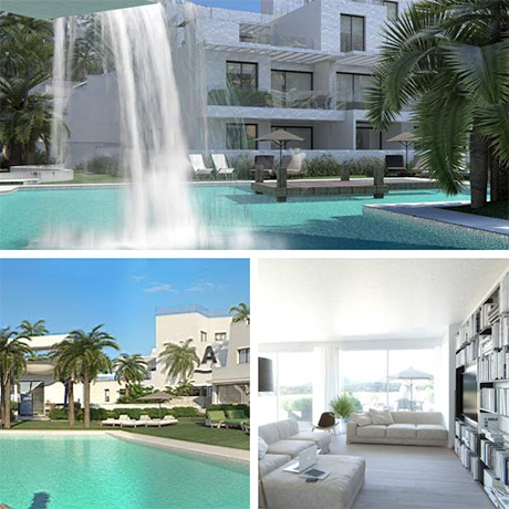 collage image of la cala penthouses and apartments new development