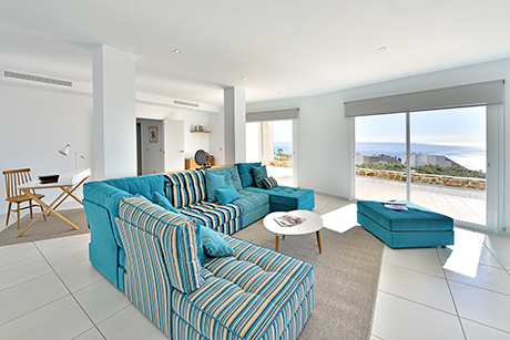 living room image with window view benalmadena luxury villas