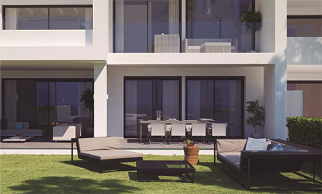 outside view main view of new penthouses and apartments in marbella