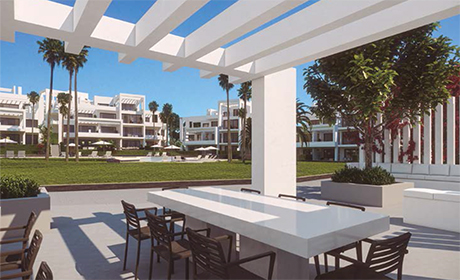 patio area image main view of new penthouses and apartments in marbella