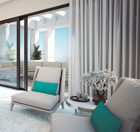 seating interior image of main view of new penthouses and apartments in marbella