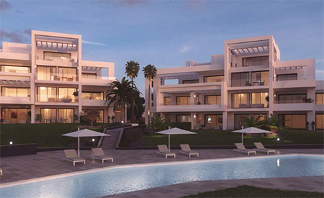 main view of new penthouses and apartments in marbella