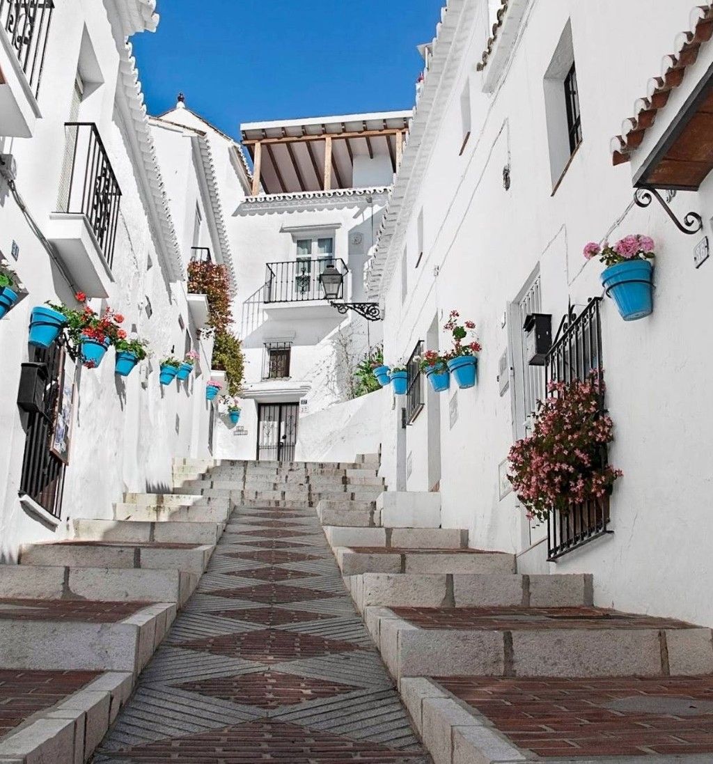 white buildings mijas