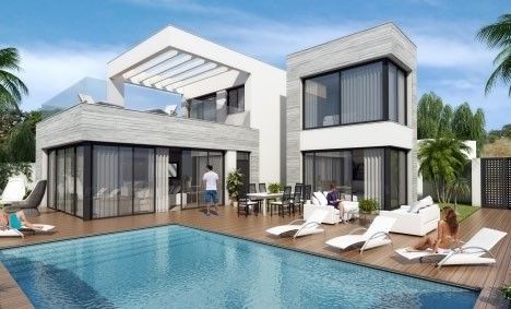 outside pic modern villas in mijas new development costa del sol