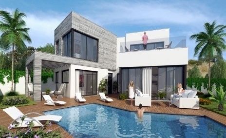 patio image modern villas in mijas new development costa del sol