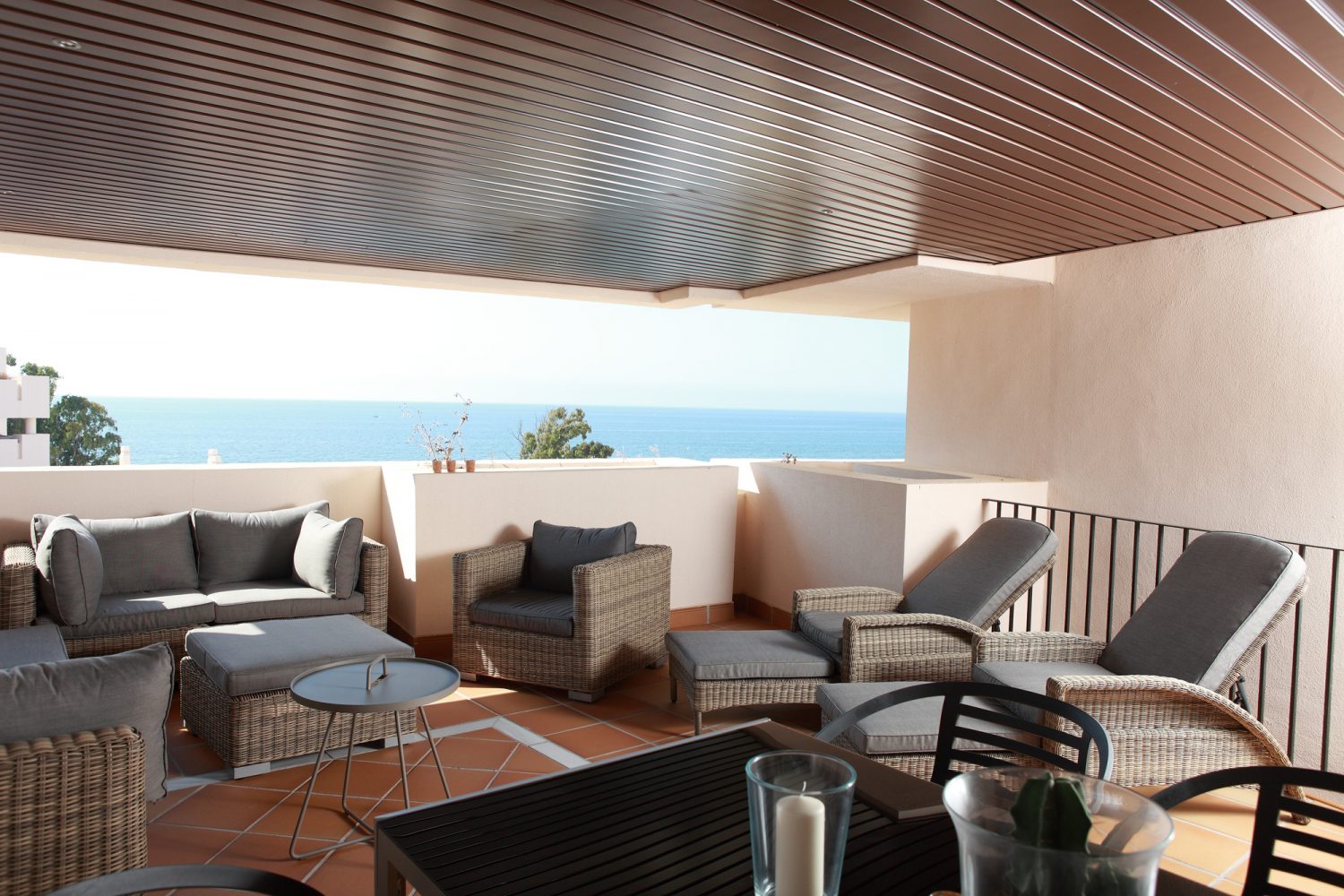 other terrace image First line beach development with stunning sea views near marbella costa del sol