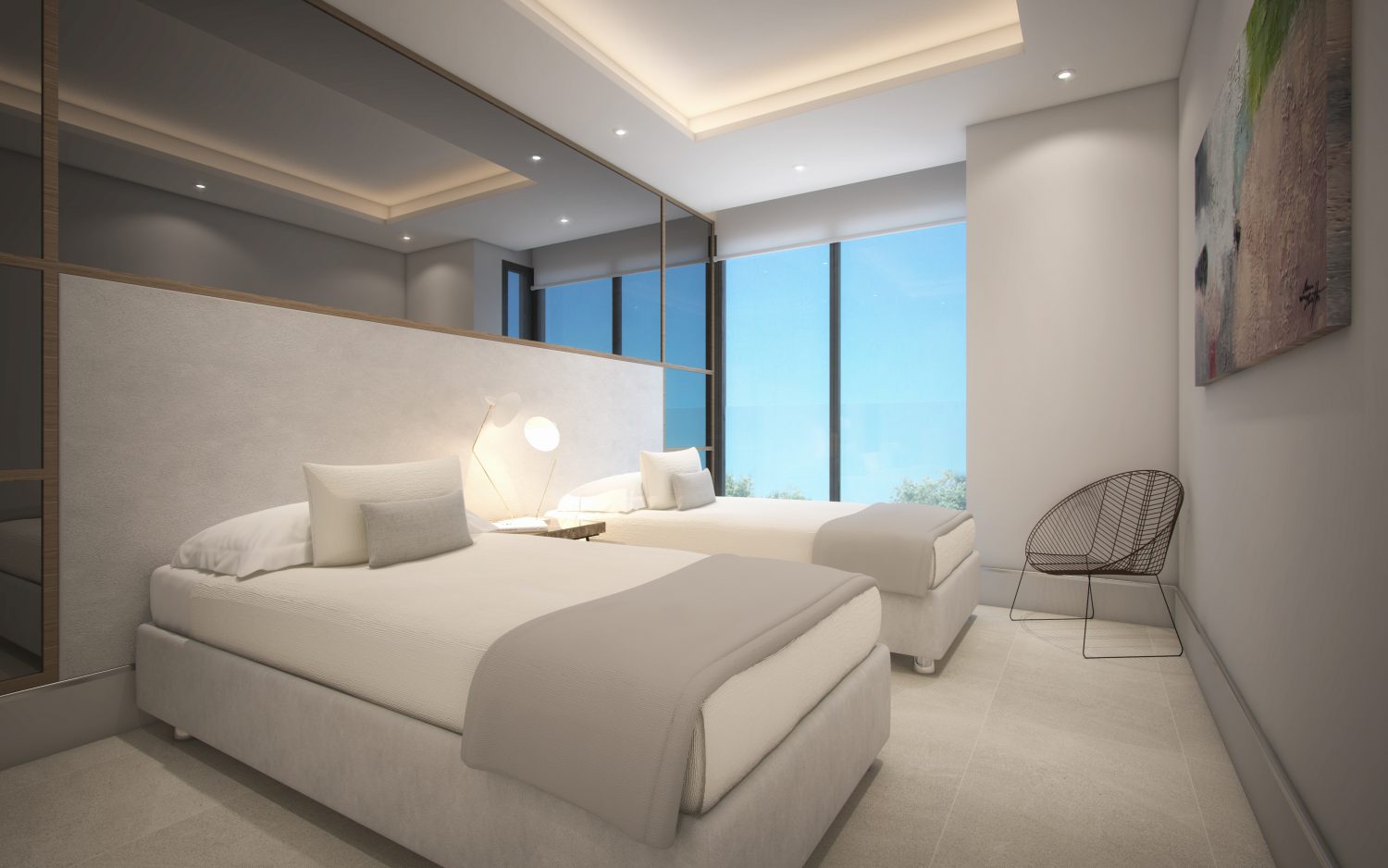 bedroom pic First line beach townhouses near Marbella