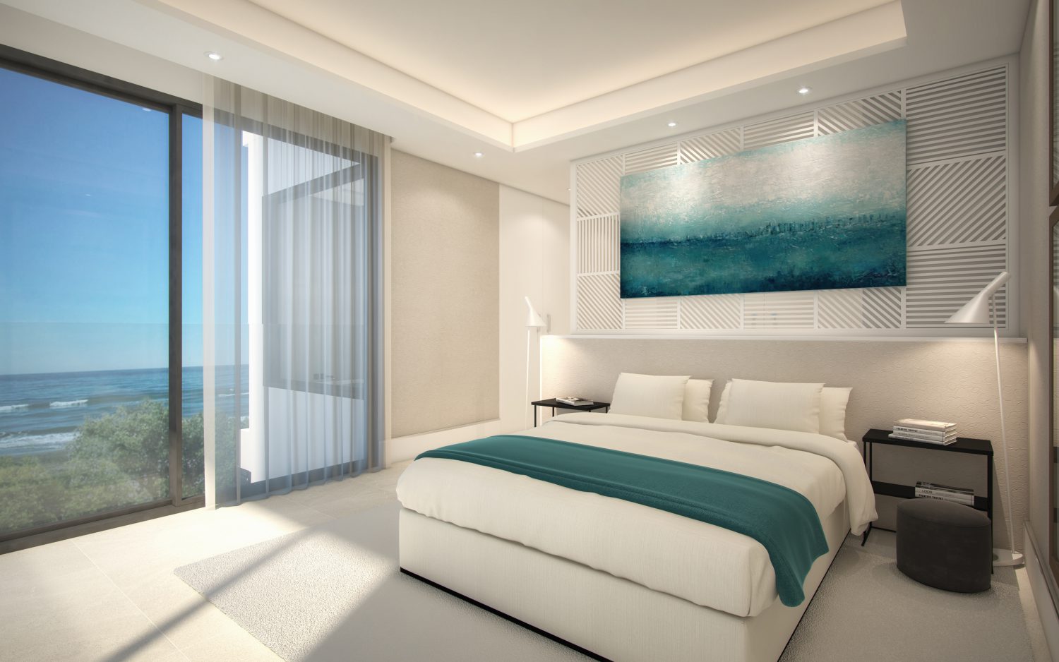 bedroom 2 pic First line beach townhouses near Marbella