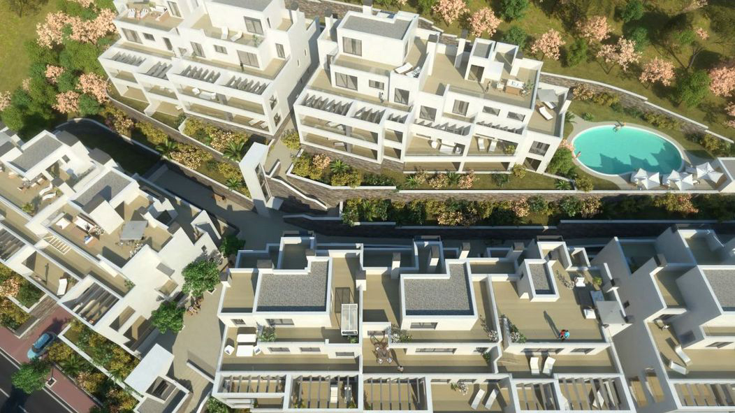 birdseye view New offplan apartments Marbella