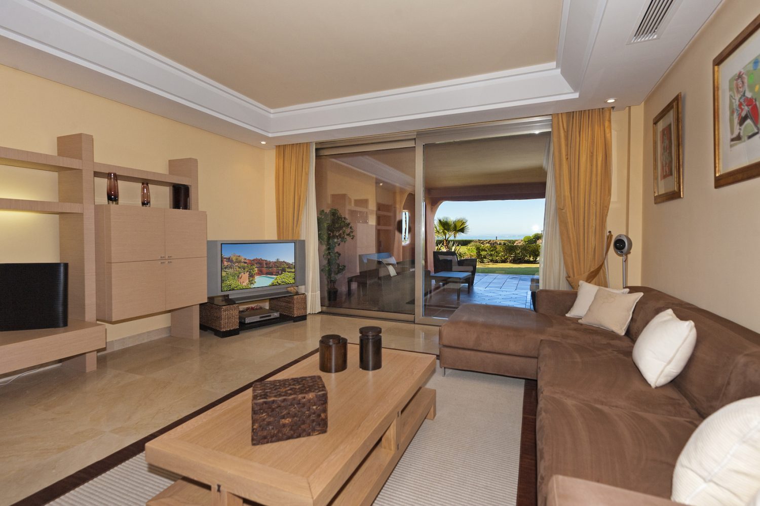 living room 1 image luxury first line beach apartments los monteros