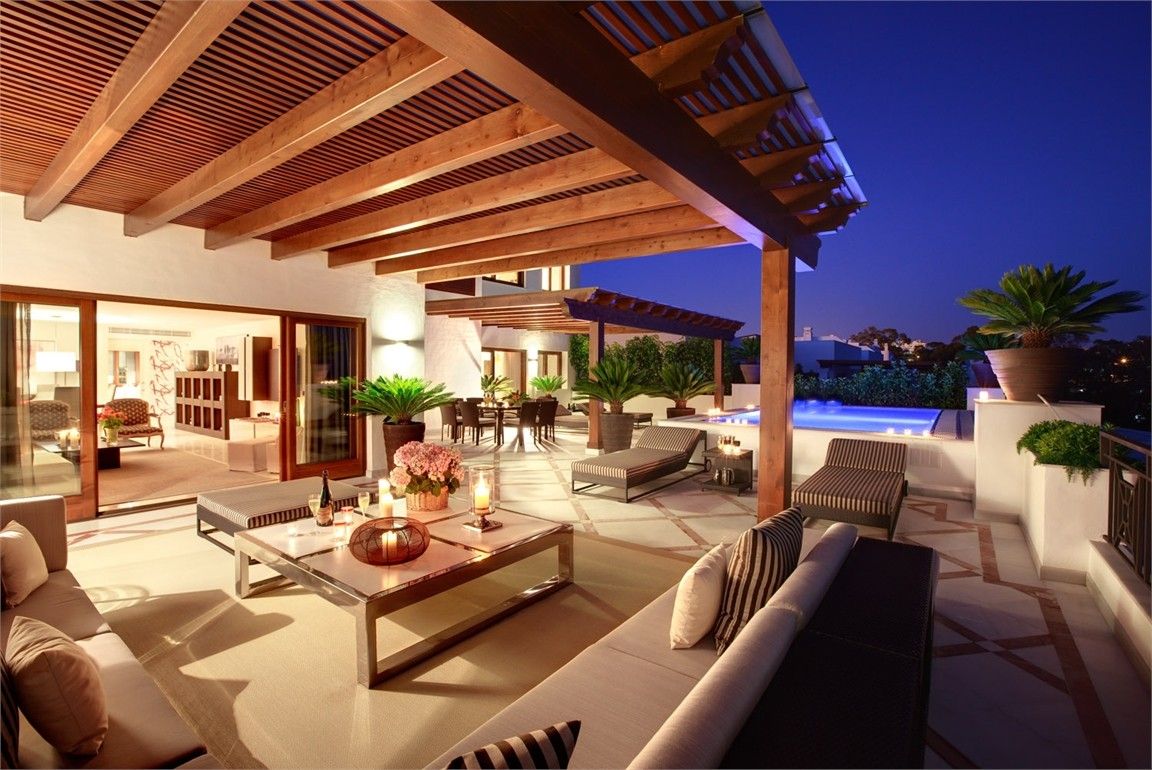 terrace night image new luxury apartments and penthouses estepona