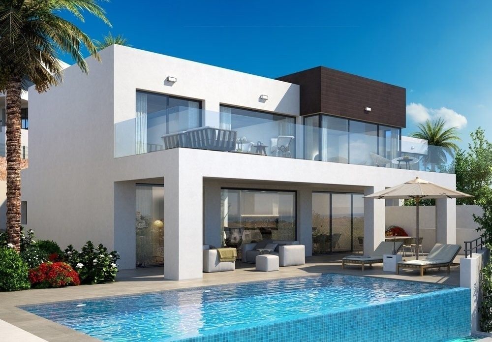 pool view image luxury style modern villas for sale costa del sol