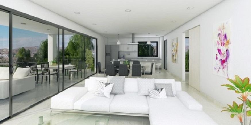 living room 1  New development villas in lower La Cala - Costa del Sol New Developments